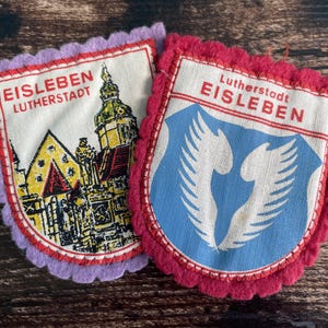 Vintage Aufnäher Eisleben Deutschland Martin Luther Deutsch Lutherstadt Religiöses deutsches Reisezubehör bestickt