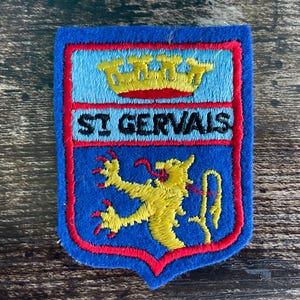 Vintage Patch St Gervais les Bains, Mont Blanc Embroidered French Travel Souvenir Haute Savoie