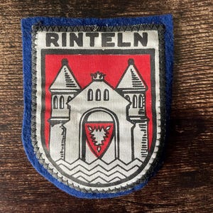 Rinteln Germany Vintage Patch Niedersachsen Schloss Andenken Andenken