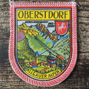Vintage skidpatch Oberstdorf Tyskland – Nebelhorn linbana Allgäu Alperna Tysk resesouvenir (påsydd)
