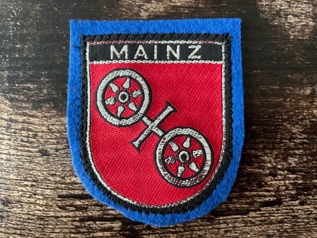Vintage Mainz Germany Patch Embroidered German City Emblem With Wheel ...