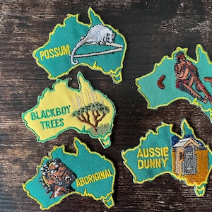 Vintage Patch Australia  choice: Didgeridoo, Aboriginal, Dunny, Blackboy Trees Travel Souvenir