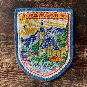 Vintage  Bavarian Patch Ramsau Germany Alpine Travel Souvenir Crest Berchtesgaden