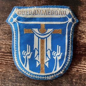 Oberammergau Bavaria Germany Vintage Patch Passion Play Catholic Easter Travel Souvenir