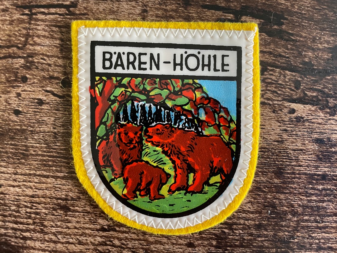 Vintage Patch Bears Cave GERMANY Bärenhöhle Mama Bear & Cubs Sew on ...