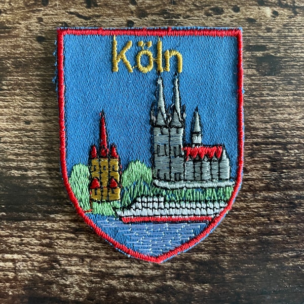 Vintage Patch Köln Cologne GERMANY Kölner Dom Cathedral sew on applique embroidered Travel Souvenir Accessory Wanderlust