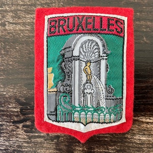 Vintage Patch Manneken Pis Brussels BELGIUM Belgian sew on applique patches some embroidered Travel Souvenir Wanderlust Gift