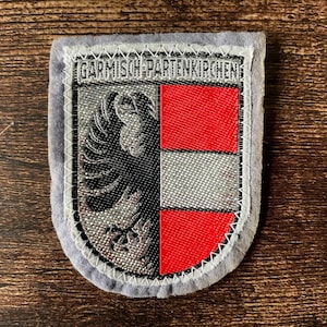 Garmisch-Partenkirchen Bavaria Patch vintage souvenir da viaggio alpino LOTTO