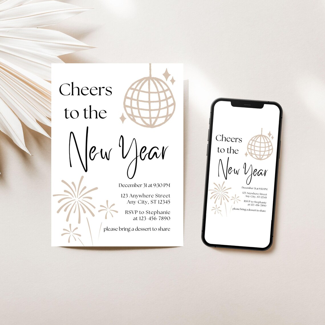 New Year's Eve Party Invitation: Editable Template - Etsy