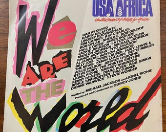 Vintage Poster We Are the World Music Memorabilia 1980s - Etsy