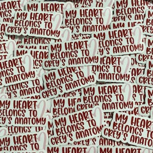 My Heart Belongs to Grey&#39;s Anatomy Sticker