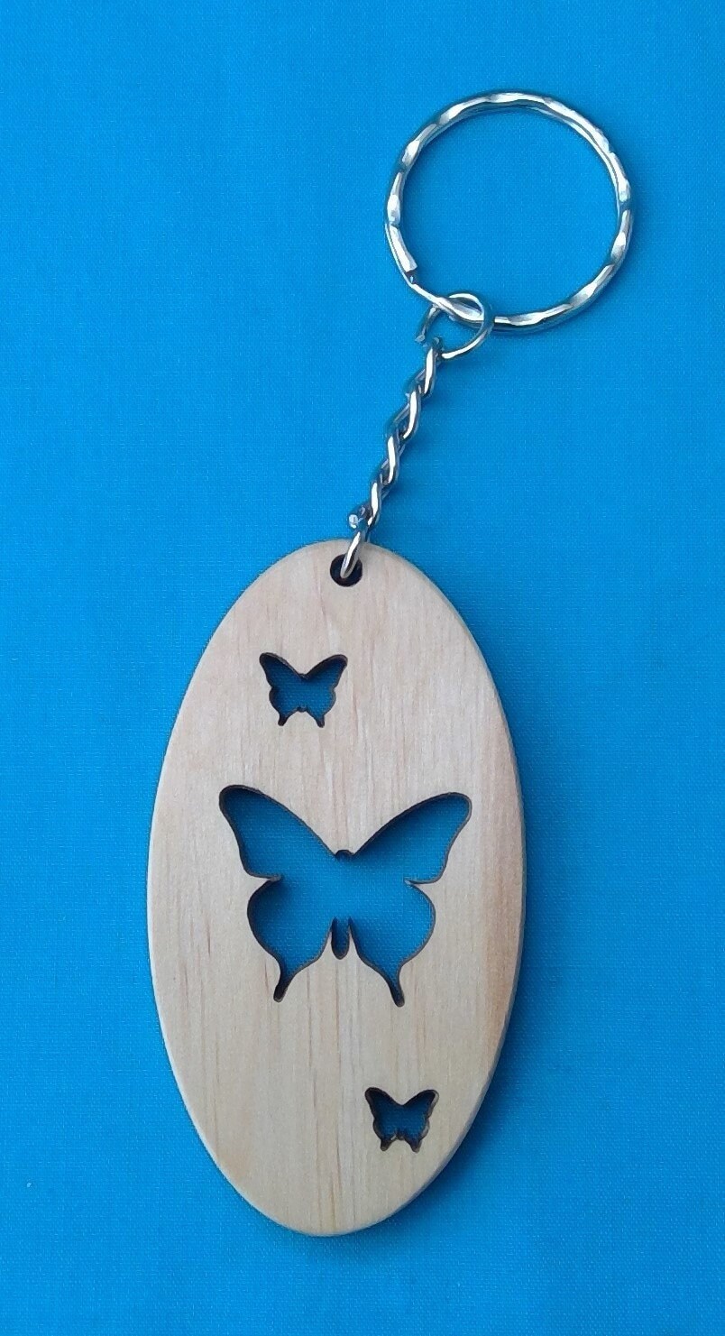 Cut out Butterfly Keyring Etsy