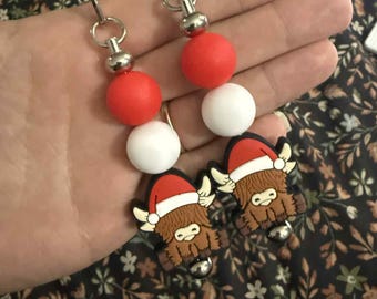 Highland Cow Christmas Bookmark Hook