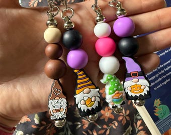 Gnome Hook Bookmark – Beaded Metal Bookmark with Silicone Beads – Gift for Book Lovers