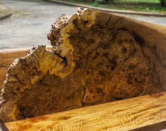 Black Gold Exotic Wood BURL LUMBER Live Edge Natural Slab Resin Epoxy Table Top