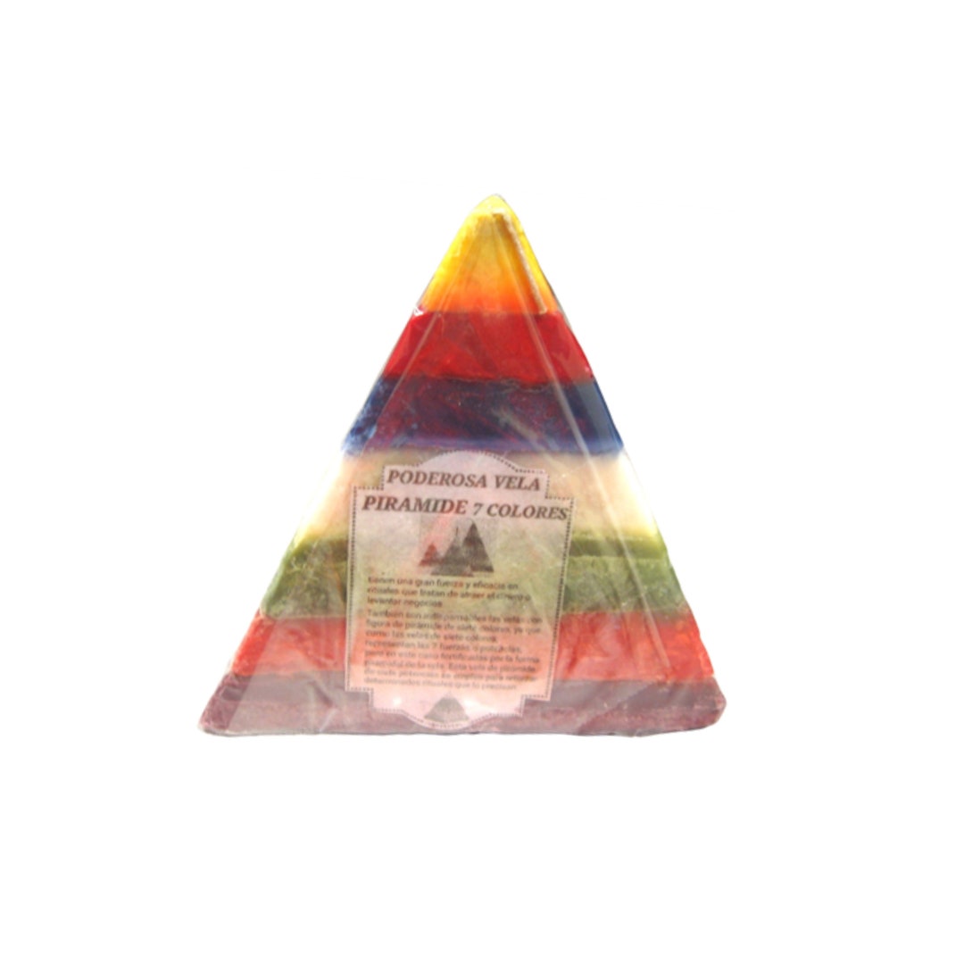 Poderosa Vela De Piramide De 7 Colores Powerful Pyramid - Etsy