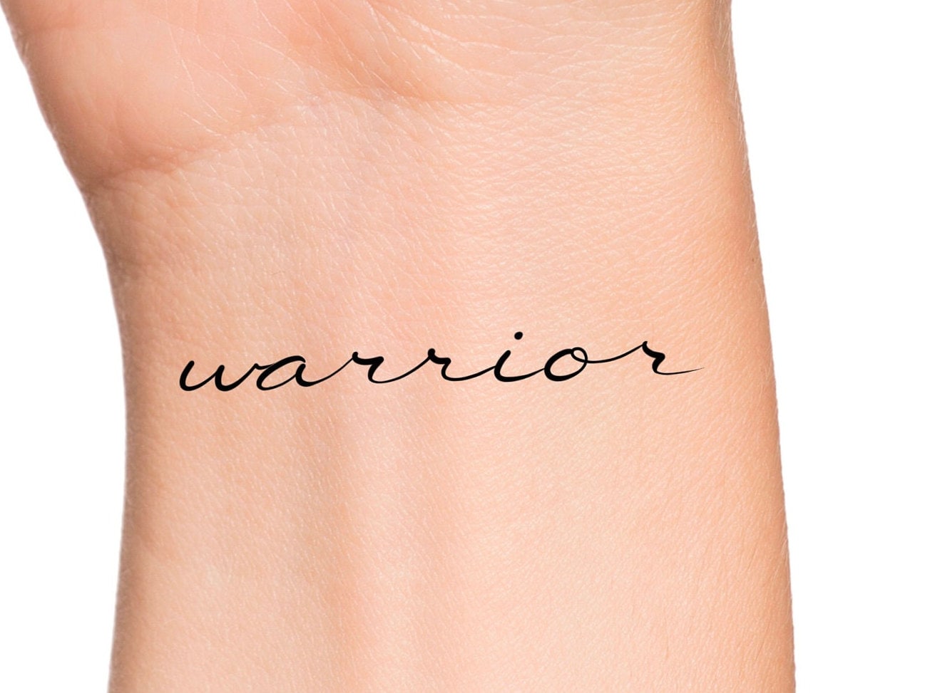 Warrior Temporary Tattoo  Words Tattoo  Lettering Tattoo   Etsy