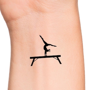 Gymnast Temporary Tattoo / gymnastics tattoo / dance tattoo