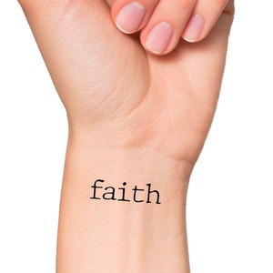Faith Temporary Tattoo