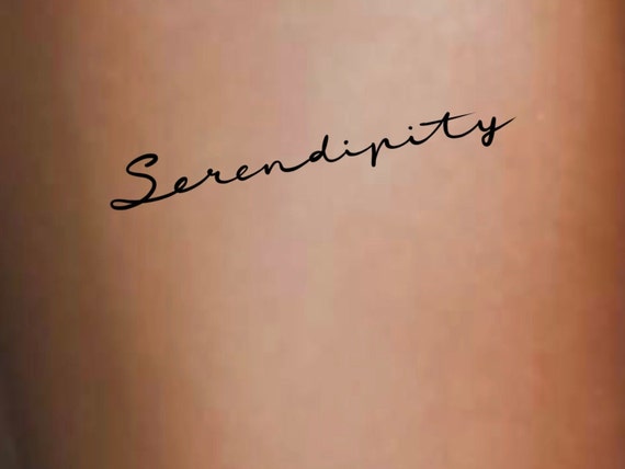Serendipity Temporary Tattoo - Etsy UK