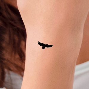 Eagle Temporary Tattoo / Black Bird Tattoo
