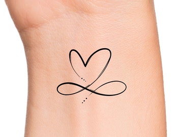 Heart Infinity Temporary Tattoo / heart tattoo / infinity tattoo / love tattoo