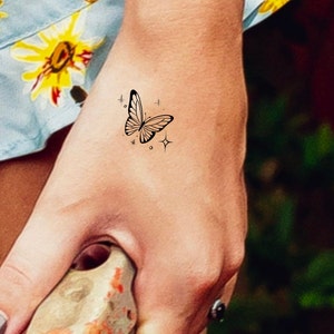Butterfly Stars Temporary Tattoo / hand tattoo / temporary tattoo butterfly