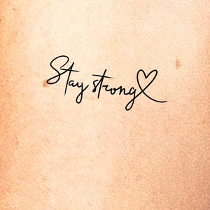 Stay Strong Temporary Tattoo / heart tattoo