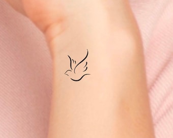 Dove Temporary Tattoo/ Small Dove Tattoo / Bird Tattoo / Dove - Etsy Dove Temporary Tattoo/ Small Dove Tattoo / Bird Tattoo / Dove - Etsy