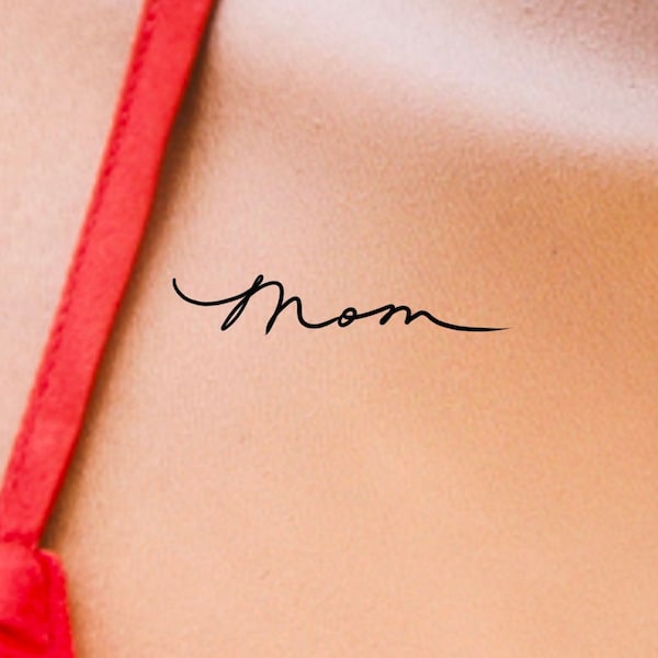 Mom Temporary Tattoo / handwriting tattoo / mom tattoo