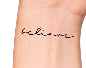 Believe Temporary Tattoo - Etsy Denmark Believe Temporary Tattoo - Etsy Denmark