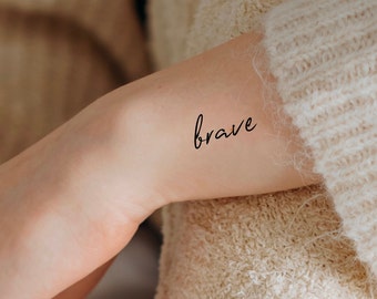 Brave Temporary Tattoo