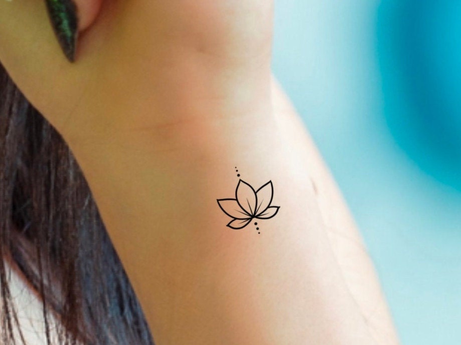 Lotus Flower Tattoo - Etsy Lotus Flower Tattoo - Etsy