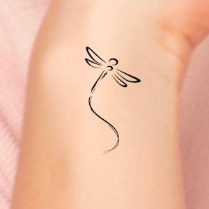 Dragonfly Temporary Tattoo / animal tattoo / animals tattoo