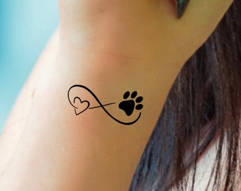 Temporary Tattoowala Animals Heart Beat Foot Print Temporary Tattoo  Waterproof For Girls Men Women