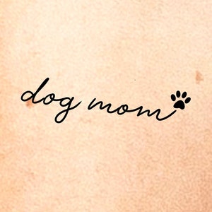 Dog Mom Paw Print Temporary Tattoo / dog tattoo / paw print tattoo / animal tattoo