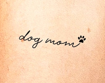Dog Mom Paw Print Temporary Tattoo / dog tattoo / paw print tattoo / animal tattoo