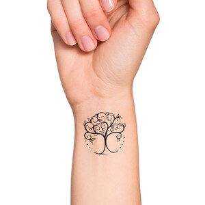 Tree of Life Temporary Tattoo / tree tattoo / life tattoo / floral tattoo / plant tattoo / botanical tattoo / leaves tattoo / life tattoo image 3