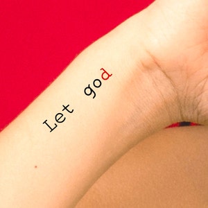 Let God Temporary Tattoo / religious tattoo