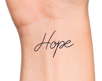Hope Temporary Tattoo - Etsy Australia