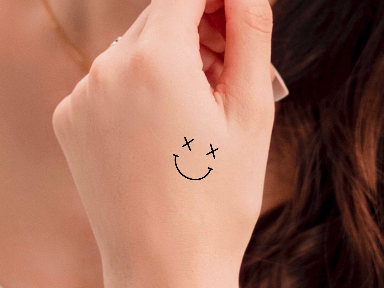 Smiley Face Temporary Tattoo / Smile Tattoo / Face Tattoo - Etsy