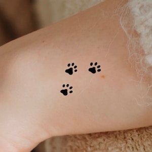 Little Paw Prints Temporary Tattoo / Dog Tattoo / Pet Tattoo