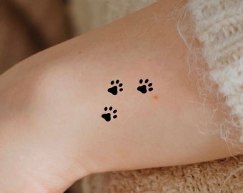 Little Paw Prints Temporary Tattoo / Dog Tattoo / Pet Tattoo