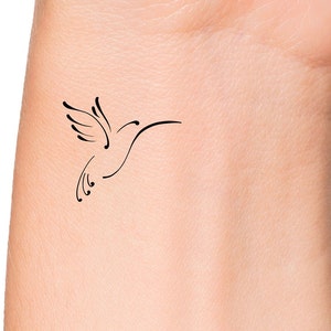 Small Hummingbird Temporary Tattoo / Bird Temp tattoo