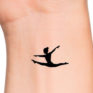 Gymnast Temporary Tattoo / dance tattoo / gymnastics tattoo