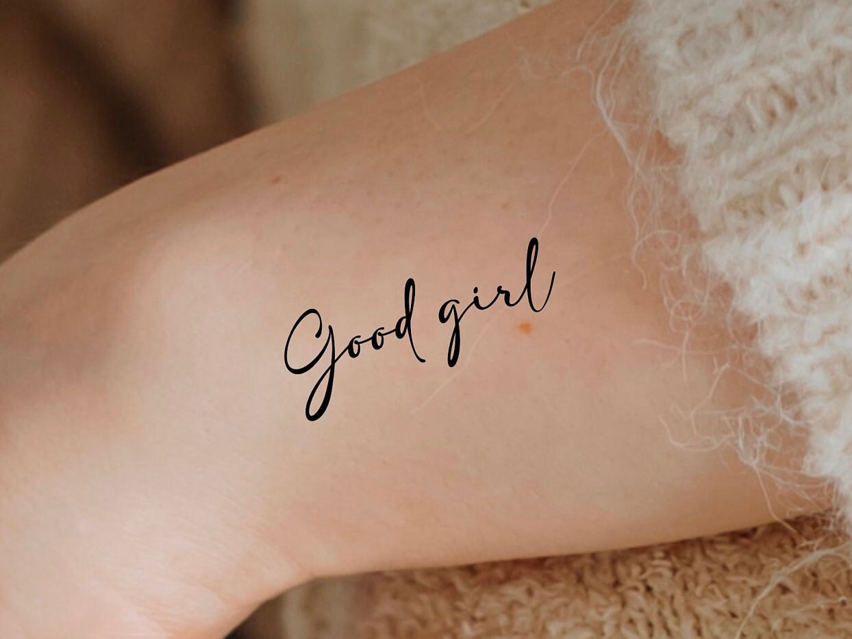 Good Girl Temporary Tattoo - Etsy, image size:1244x933