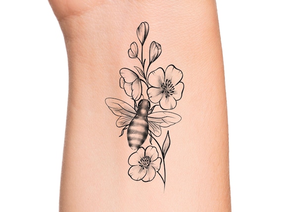 The Best Bee Tattoos  Tattoo Insider  Bee tattoo Geometric tattoo  Trendy tattoos