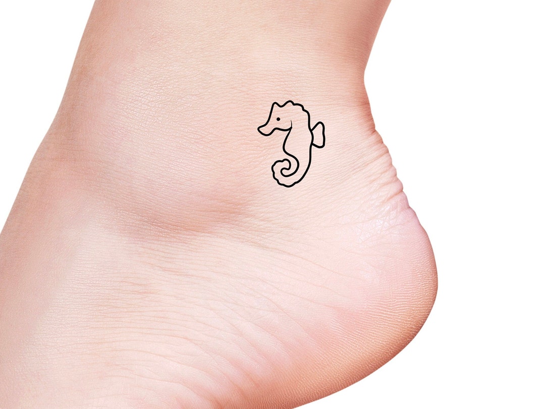 Seahorse Temporary Tattoo - Etsy Australia