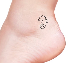 Seahorse Temporary Tattoo