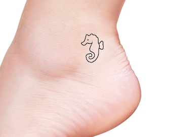 Seahorse Temporary Tattoo